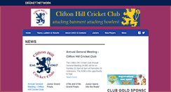 Desktop Screenshot of cliftonhillcricketclub.com